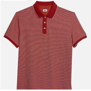 MEN'S EUC XXL JOSEPH ABBOUD POLO SHIRT, RUST WITH CREAM Modern Fit